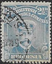 Rhodesia 1913 British South Africa Company Head SG 208 Fine Used