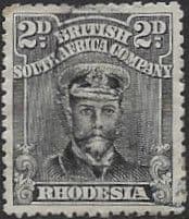 Rhodesia 1913 British South Africa Company Head SG 209 Fine Used