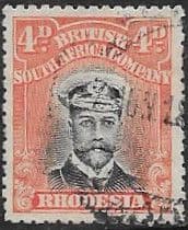 Rhodesia 1913 British South Africa Company Head SG 211 Fine Used