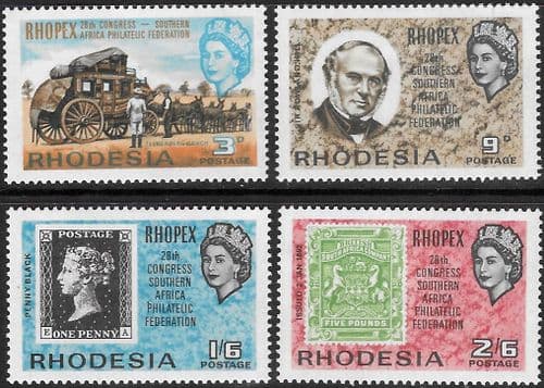 Rhodesia 1966 Rhopex Set Fine Mint