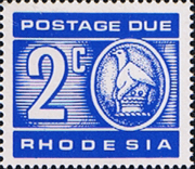 Rhodesia 1970 Postage Due SG D19 Fine Mint