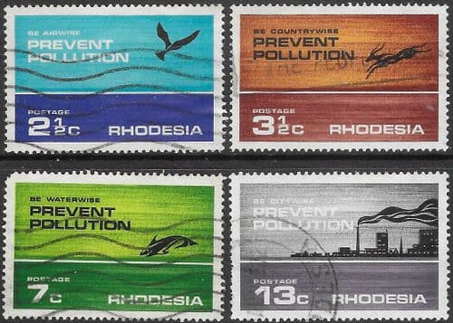 Rhodesia 1972 Prevent Pollution Set Fine Used