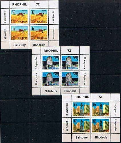 Rhodesia 1972 Rhophil ’72 Set Fine Mint