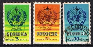 Rhodesia 1973 Centenary of I.M.O./W.M.O. Set Fine Used