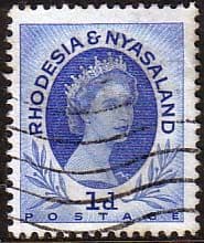 Rhodesia and Nyasaland 1954 Queen Elizabeth II SG 2a Fine Used