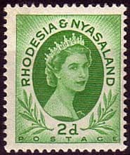 Rhodesia and Nyasaland 1954 Queen Elizabeth II SG  3 Fine Mint