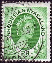 Rhodesia and Nyasaland 1954 Queen Elizabeth II SG 3 Fine Used