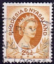 Rhodesia and Nyasaland 1954 Queen Elizabeth II SG 3a Fine Used