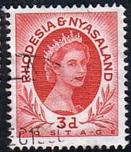 Rhodesia and Nyasaland 1954 Queen Elizabeth II SG 4 Fine Used