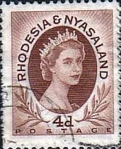 Rhodesia and Nyasaland 1954 Queen Elizabeth II SG 5 Fine Used