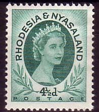 Rhodesia and Nyasaland 1954 Queen Elizabeth II SG 6 Fine Mint