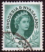 Rhodesia and Nyasaland 1954 Queen Elizabeth II SG 6 Fine Used
