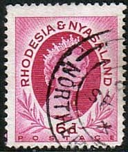 Rhodesia and Nyasaland 1954 Queen Elizabeth II SG 7 Fine Used