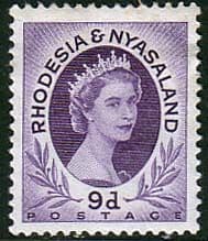 Rhodesia and Nyasaland 1954 Queen Elizabeth II SG 8 Fine Mint
