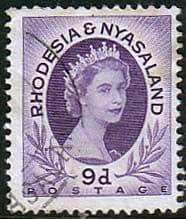 Rhodesia and Nyasaland 1954 Queen Elizabeth II SG 8 Fine Used