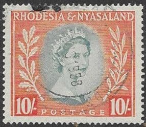 Rhodesia and Nyasaland 1954 Queen Elizabeth II SG14 Fine Used