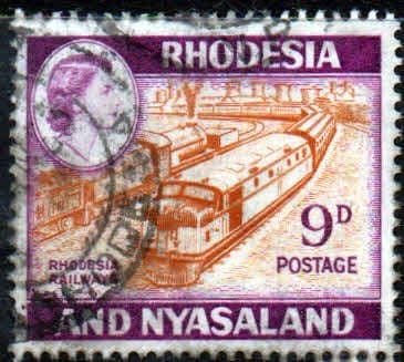 Rhodesia and Nyasaland 1959 SG 24a Rhodesian Railway Trains Fine Used