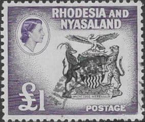 Rhodesia and Nyasaland 1959 SG 31 Coat of Arms Fine Used
