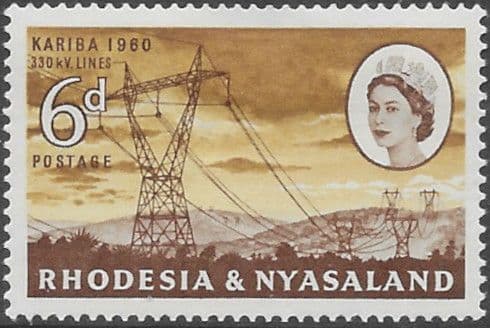 Rhodesia and Nyasaland 1960 Kariba Dam SG 33 Fine Mint