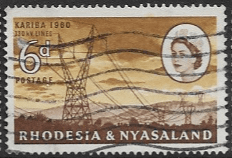 Rhodesia and Nyasaland 1960 Kariba Dam SG 33 Fine Used