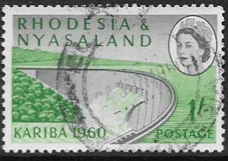 Rhodesia and Nyasaland 1960 Kariba Dam SG 34 Fine Used