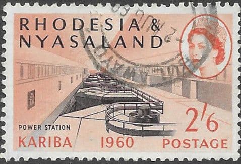 Rhodesia and Nyasaland 1960 Kariba Dam SG 36 Fine Used
