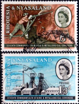 Rhodesia and Nyasaland 1961 Mining and Metallurgical Congress Set Fine Used