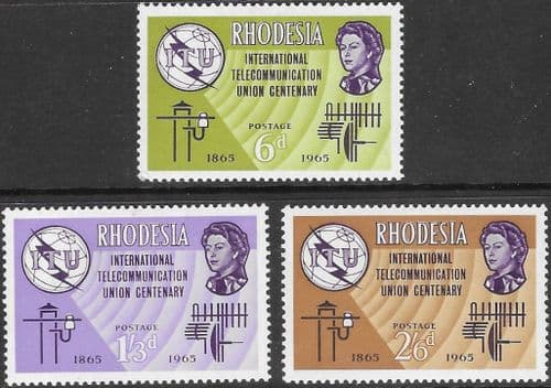 Rhodesia International Telecomunication Union Set Fine Mint
