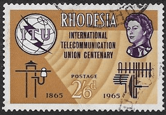 Rhodesia International Telecomunication Union SG 353 Fine Used