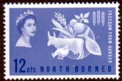 North Borneo 1963 Freedom From Hunger Fine Mint