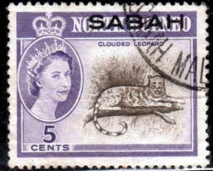 Sabah 1964 SG 410 Animal Clouded Leopard Fine Used