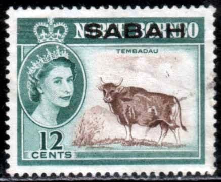 Sabah 1964 SG 413 Animal Tembadau Fine Used