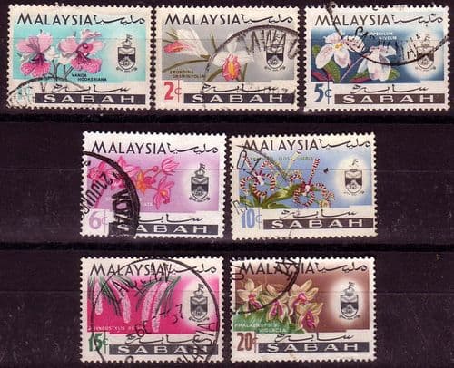 Sabah 1965 Orchids Set Fine Used