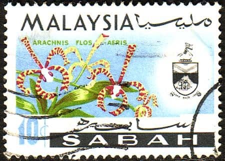 Sabah 1965 SG 428 Orchids Arachnis Flos Aeris Fine Used