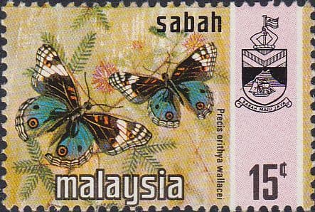 Sabah 1971 SG 437 Butterflies Precis Brithya Wallacei Fine Mint