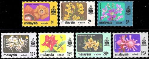Sabah 1979 Flowers Set Fine Mint