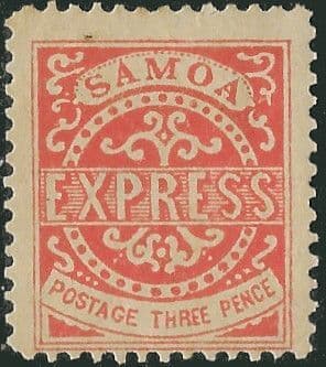 Samoa 1877 Express Issue SG 16 Fine Mint