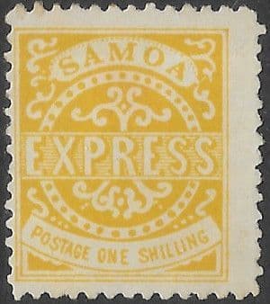 Samoa 1877 Express Issue Sg 7 Good Mint
