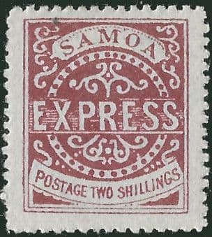Samoa 1877 Express Issue SG 8 Fine Mint