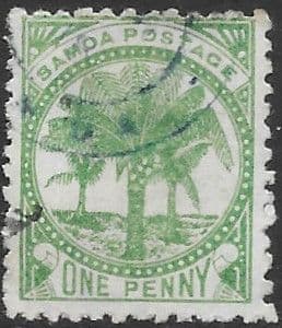 Samoa 1890 Palm Trees SG 22 Fine Used