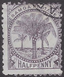 Samoa 1890 Palm Trees SG 34 Fine Used