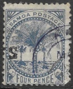 Samoa 1890 Palm Trees SG 37 Fine Used