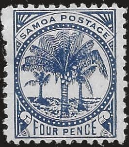 Samoa 1892 Palm Tree SG 61a Fine Mint