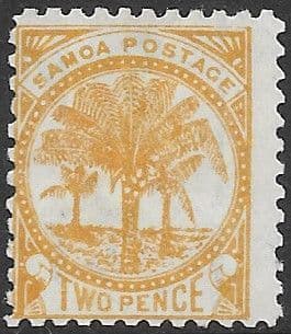 Samoa 1892 Palm Trees SG 59d Fine Mint