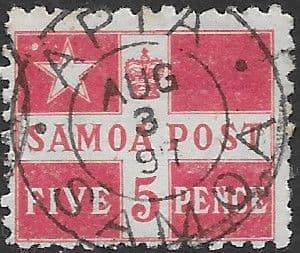Samoa 1894 Cross Crown and Star SG 72a Fine Used