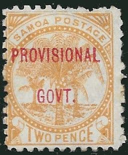 Samoa 1899 Palm Trees Overprint SG 92 Fine Mint