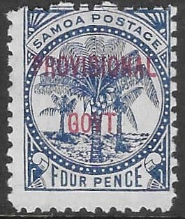 Samoa 1899 Palm Trees Overprint SG 93 Fine Mint