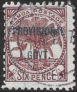 Samoa 1899 Palm Trees Provisional Government Overprint SG 95 Fine Used