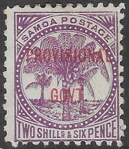 Samoa 1899 Palm Trees Provisional Government Overprint SG 97 Fine Mint