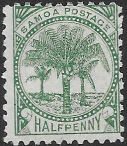 Samoa 1899 Palm Trees SG 88 Fine Mint